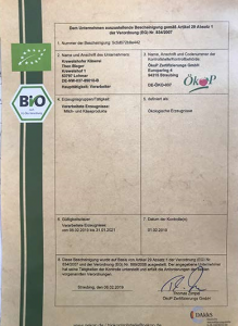 Öko-Zertifizierung der Krewelshofer Käserei für Bio-Milchverarbeitung.