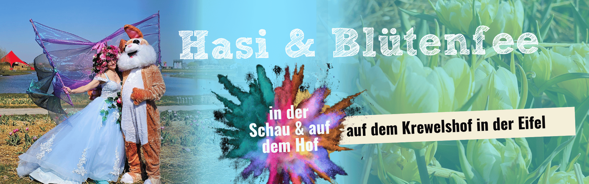 Hasi und Blütenfee am 06. April Krewelshof Eifel