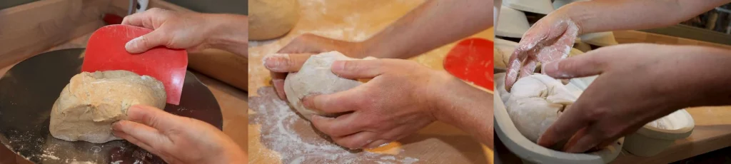 In der Bäckerei auf dem Krewelshof wird das Brot in Handarbeit hergestellt.