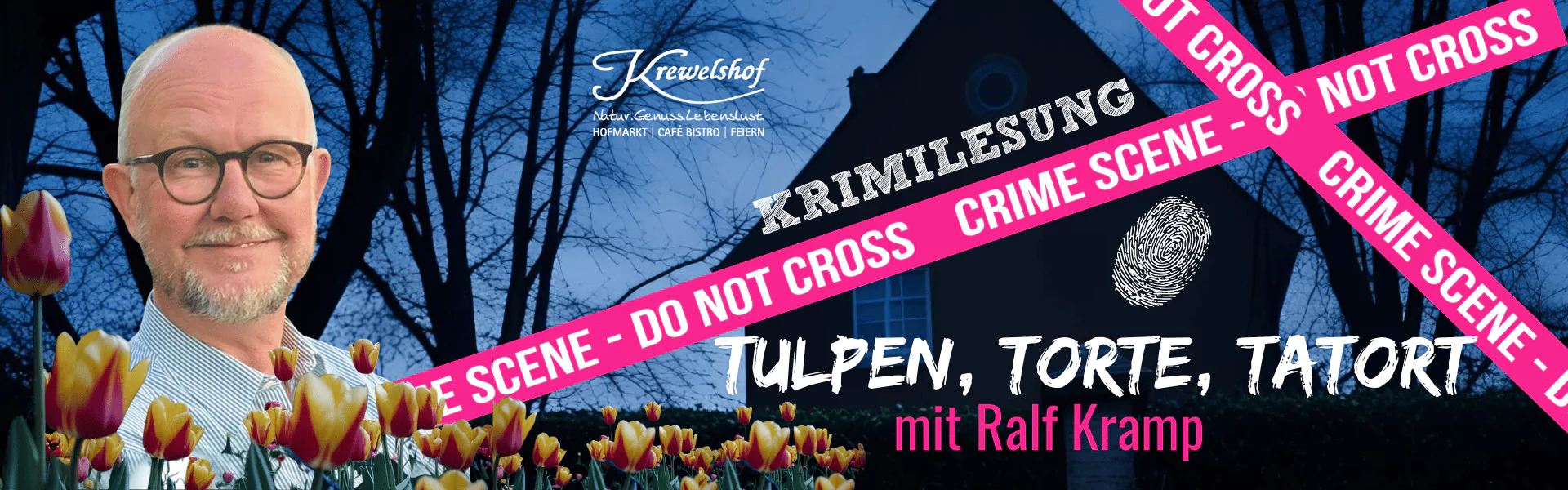 Krimilesung Tulpen, Torte, Tatort Krewelshof Eifel & Lohmar